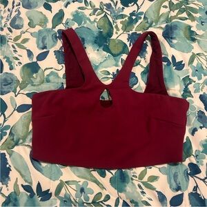 Lululemon Athletica Deep Red Crop Top